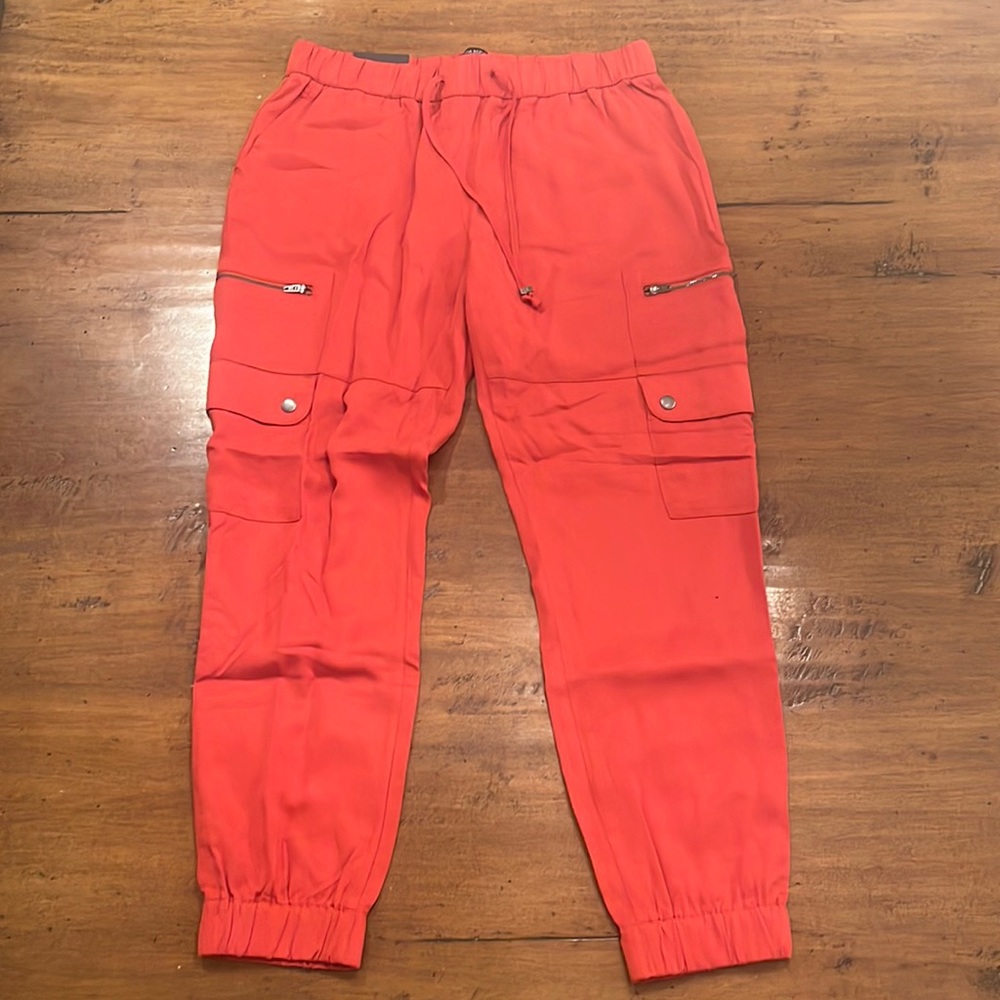 Banana Republic red TENCEL Cargo Jogger, size small, New with Tags